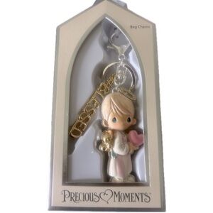 NWT ⚜️💖⚜️ Precious Moments Blessed Angel Gold and Pink Bag Charm